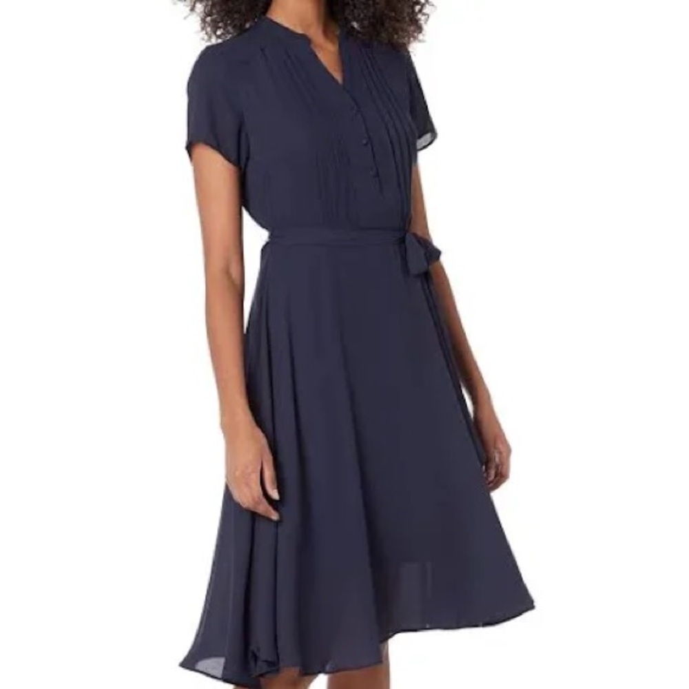 Nanette Lepore Women’s Short Sleeve Pintuck Dress